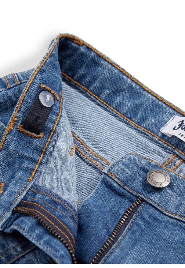 bonprix - Wygodne dżinsy rozszerzane, mid waist, z wygodnym pasem. Kolor: niebieski