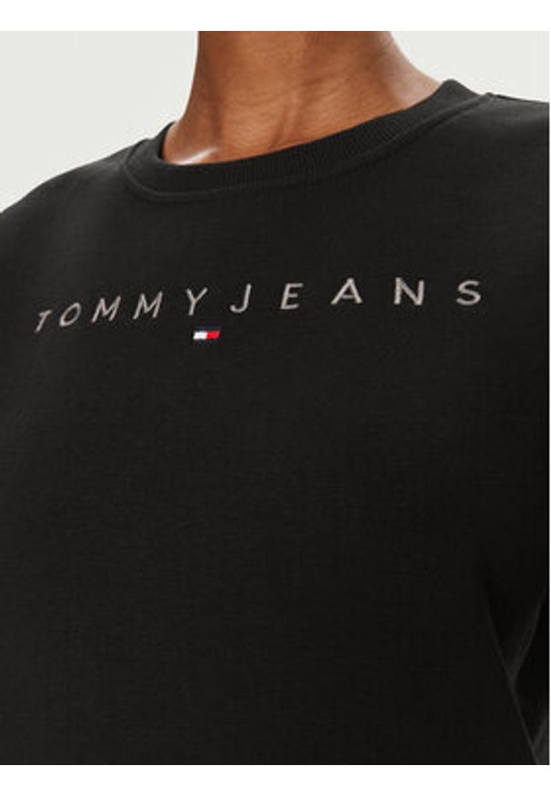 Tommy Jeans Bluza Tonal Linear DW0DW17793 Czarny Relaxed Fit. Kolor: czarny. Materiał: bawełna