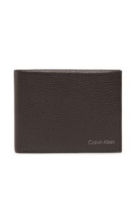 Calvin Klein Duży Portfel Męski Warmt Bifold 5Cc W/Coin L K50K507896 Brązowy. Kolor: brązowy. Materiał: skóra