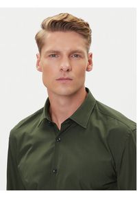 Hugo - HUGO Koszula Kenno 50289499 Zielony Slim Fit. Kolor: zielony. Materiał: bawełna