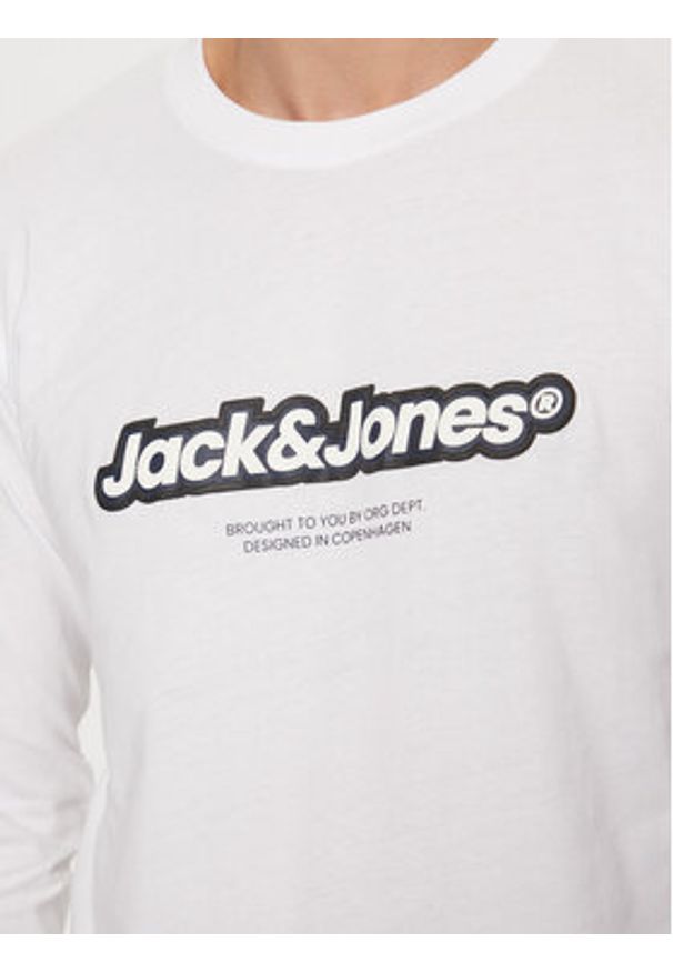Jack & Jones Longsleeve Vesterbro 12266419 Biały Relaxed Fit. Kolor: biały. Materiał: bawełna. Długość rękawa: długi rękaw