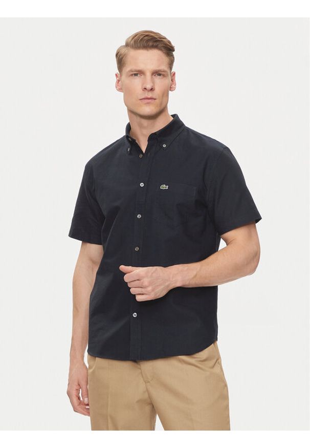 Lacoste Koszula CH1917 Granatowy Regular Fit. Kolor: niebieski. Materiał: bawełna