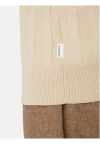 Lindbergh Sweter 30-804064 Beżowy Relaxed Fit. Kolor: beżowy. Materiał: syntetyk