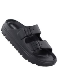 Big-Star - Klapki damskie basenowe na klamry czarne Big Star TT274A051. Okazja: na co dzień, na plażę. Kolor: czarny. Materiał: materiał. Styl: casual #1