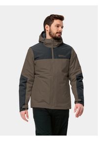 Jack Wolfskin Kurtka przeciwdeszczowa Jasper Ins Jkt 1114321 Brązowy Regular Fit. Kolor: brązowy. Materiał: syntetyk #1