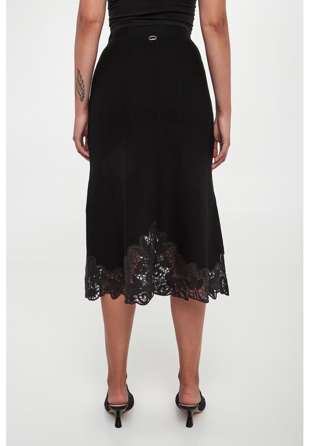 Twinset Milano - Spódnica ażurowa midi TWINSET. Wzór: ażurowy