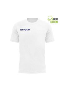Koszulka Bawełniana Givova 4XL - Świeży Biały Styl. Kolor: biały. Materiał: bawełna. Sport: piłka nożna