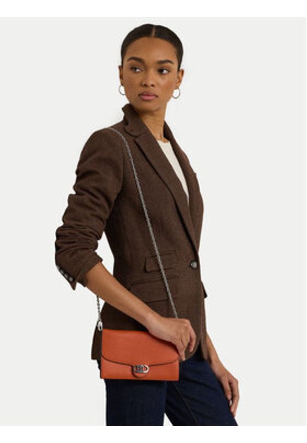 Lauren Ralph Lauren Torebka 431902100016 Pomarańczowy. Kolor: pomarańczowy. Materiał: skórzane