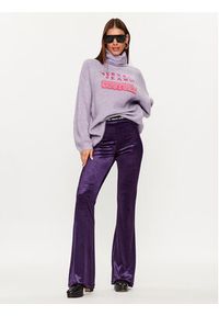Versace Jeans Couture Golf 75HAFM08 Fioletowy Oversize. Typ kołnierza: golf. Kolor: fioletowy. Materiał: syntetyk #4