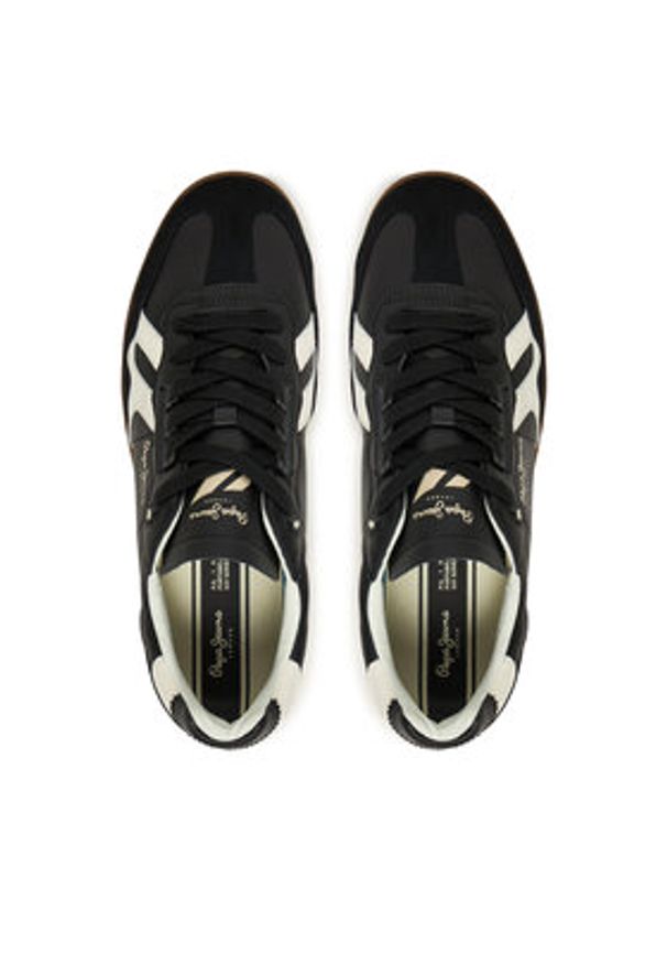 Pepe Jeans Sneakersy Ball Zero M PMS000010 Czarny. Kolor: czarny. Materiał: skóra