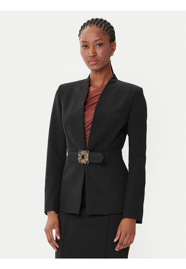 Rinascimento Marynarka CFC0126208003 Czarny Slim Fit. Kolor: czarny. Materiał: syntetyk