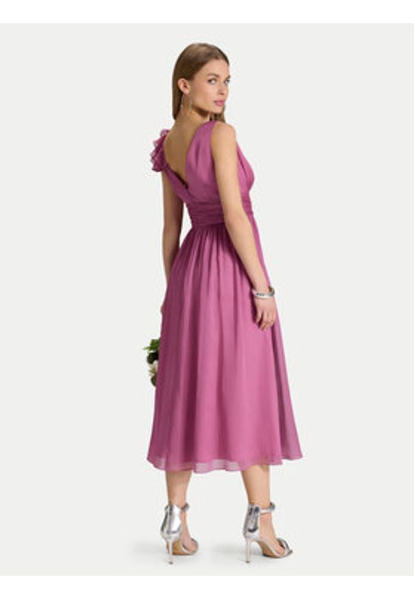 Swing Sukienka koktajlowa 5AJ07600 Różowy Regular Fit. Kolor: różowy. Materiał: syntetyk. Styl: wizytowy