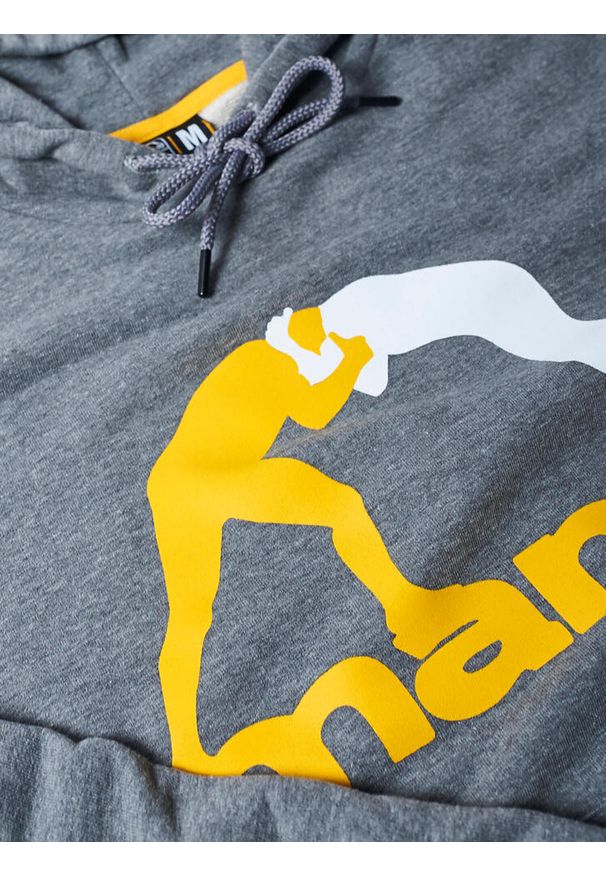 MANTO - Bluza sportowa męska Manto LOGO 2.0 z kapturem. Typ kołnierza: kaptur. Kolor: szary