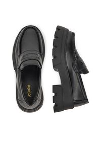 DeeZee Loafersy KX2212004 Czarny. Kolor: czarny. Materiał: skóra