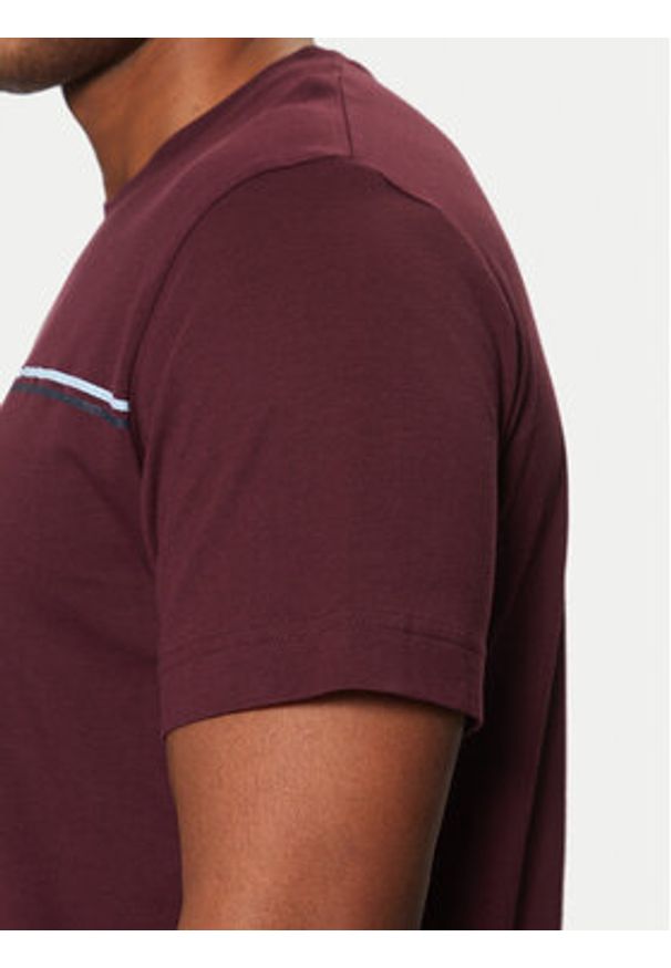 Tom Tailor T-Shirt 1037803 Bordowy Regular Fit. Kolor: czerwony. Materiał: bawełna
