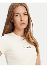 Guess Jeans T-Shirt W5YP37 KA0H1 Écru Slim Fit. Materiał: bawełna #3