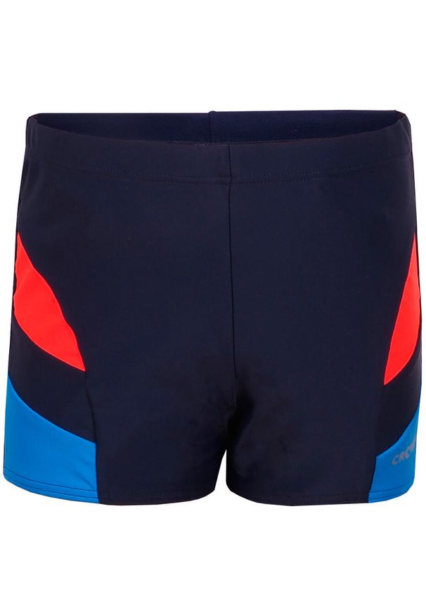 CROWELL - Kąpielówki pływackie dla chłopca Crowell Lenny granatowo-pomarańczowo-niebieskie. Kolor: niebieski