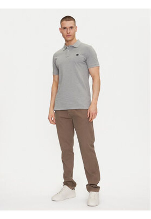 Timberland Polo TB0A6VDP Szary Regular Fit. Typ kołnierza: polo. Kolor: szary. Materiał: bawełna