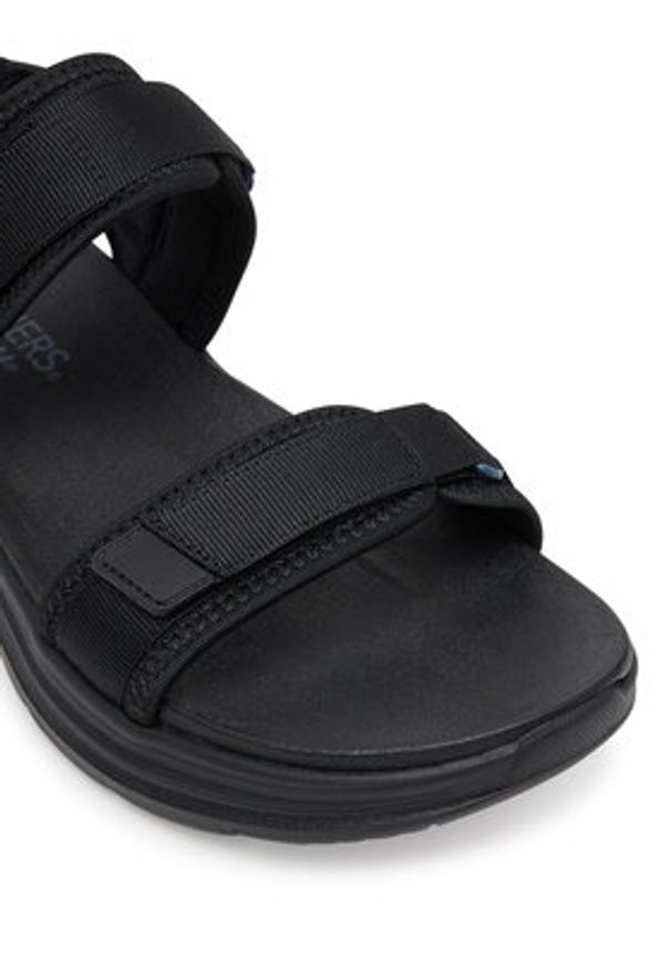 skechers - Skechers Sandały Vapor Foam-Laidback Moments 120009/BBK Czarny. Kolor: czarny. Materiał: materiał