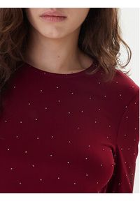 only - ONLY Bluzka Zita 15358986 Bordowy Regular Fit. Kolor: czerwony. Materiał: syntetyk #2