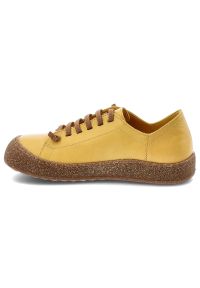 Półbuty damskie Ravini, ze skóry naturalnej licowej sznurowanie wygodna elastyczna podeszwa styl casual, żółte, 1301. Okazja: na co dzień. Zapięcie: sznurówki. Kolor: żółty. Materiał: skóra. Szerokość cholewki: normalna. Wzór: gładki. Styl: casual #6