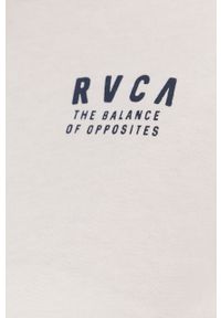 RVCA - T-shirt. Okazja: na co dzień. Kolor: kremowy. Materiał: bawełna, poliester, dzianina. Wzór: gładki. Styl: casual #6