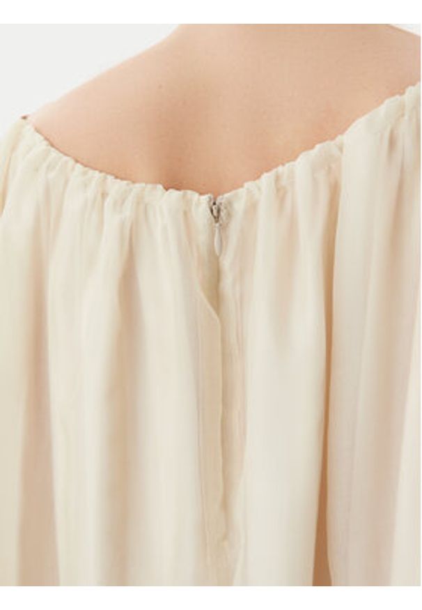 Herskind Sukienka koktajlowa Veronika 5586199 Écru Loose Fit. Materiał: jedwab. Styl: wizytowy