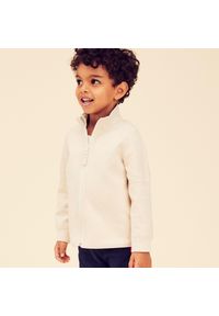 DOMYOS - Bluza dziecięca Domyos 500 dwustronna. Kolor: biały, wielokolorowy, beżowy. Materiał: skóra, poliester, bawełna, materiał