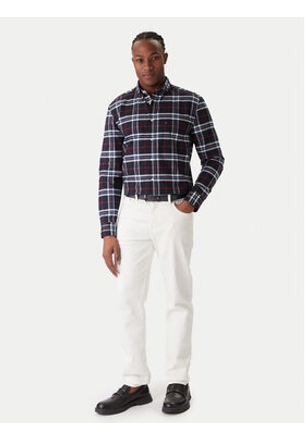 TOMMY HILFIGER - Tommy Hilfiger Koszula MW0MW40894 Granatowy Regular Fit. Kolor: niebieski. Materiał: bawełna