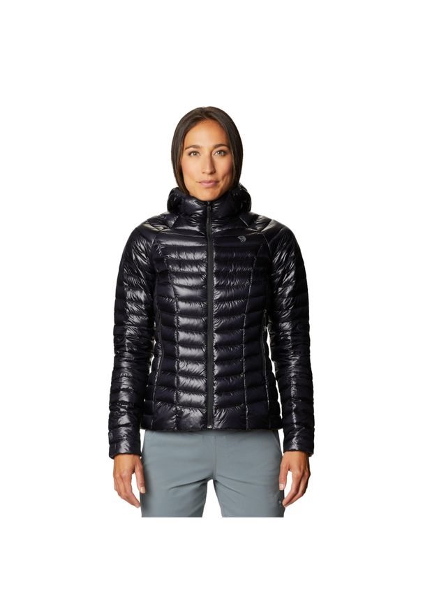 MOUNTAIN HARDWEAR - Damska kurtka z kapturem Mountain Hardwear Ghost Whisperer/2. Typ kołnierza: kaptur. Kolor: czarny. Materiał: puch. Sport: wspinaczka, turystyka piesza