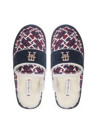 TOMMY HILFIGER - Tommy Hilfiger Kapcie Loafer Mule Slipper Monogram FW0FW06716 Kolorowy. Materiał: materiał. Wzór: kolorowy #9