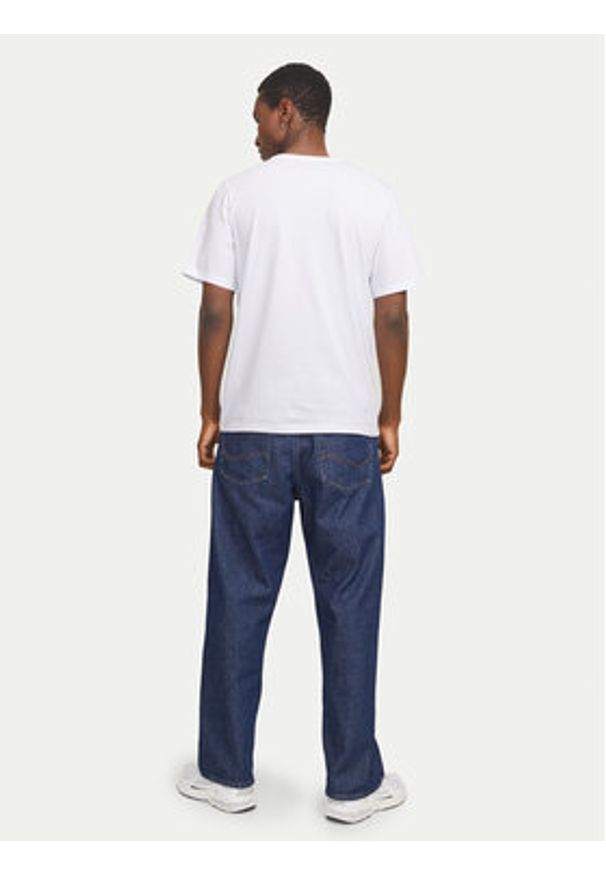 Jack & Jones T-Shirt Logo 12268267 Biały Standard Fit. Kolor: biały. Materiał: bawełna