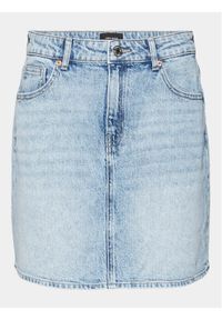 Vero Moda Spódnica jeansowa Tessa 10301536 Niebieski Regular Fit. Kolor: niebieski. Materiał: bawełna