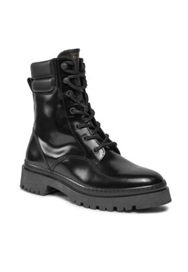 GANT - Gant Botki Aligrey Mid Boot 27541322 Czarny. Kolor: czarny. Materiał: lakier, skóra