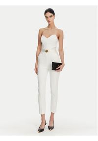 Elisabetta Franchi Kombinezon TU-039-51E2 Biały Regular Fit. Kolor: biały. Materiał: syntetyk #3