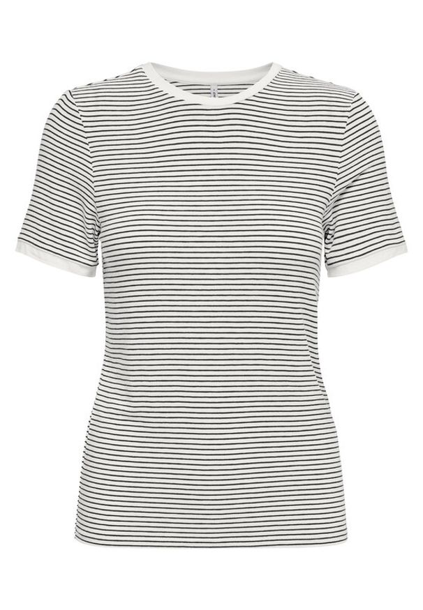 only - ONLY T-Shirt Tine 15315406 Czarny Regular Fit. Kolor: czarny. Materiał: wiskoza