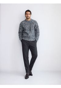 Reserved - Wełniany sweter o warkoczowym splocie - wielobarwny. Materiał: wełna. Wzór: ze splotem #1