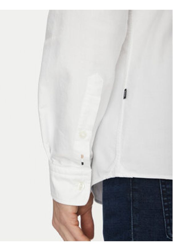 BOSS - Boss Koszula H-Roan 50520265 Biały Slim Fit. Kolor: biały. Materiał: bawełna