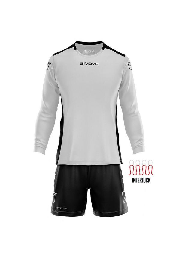 Zestaw bramkarski Givova Portiere Hyguana szary S. Kolor: czarny, szary, wielokolorowy. Materiał: materiał. Sport: piłka nożna