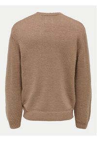 Only & Sons Sweter Anthony 22029798 Beżowy Regular Fit. Kolor: beżowy. Materiał: bawełna #7