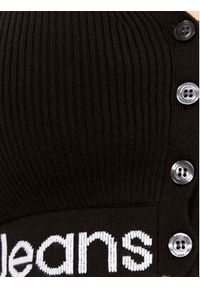 Calvin Klein Jeans Kardigan Intarsia J20J221961 Czarny Slim Fit. Kolor: czarny. Materiał: bawełna
