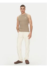AMI PARIS Jeansy HTR001.DE0039 Écru Classic Fit #5