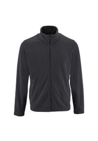 SOL'S - Męska Bluza Polarowa Norman. Kolor: brązowy, wielokolorowy, szary. Materiał: polar. Sezon: zima. Styl: sportowy