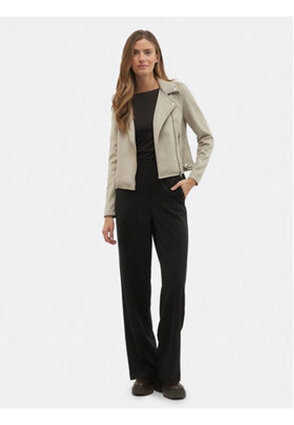 Vero Moda Kurtka z imitacji skóry Jose 10300938 Szary Regular Fit. Kolor: szary. Materiał: skóra