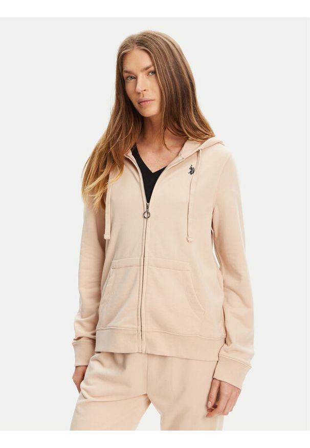U.S. Polo Assn. Bluza WUP1512 Beżowy Regular Fit. Typ kołnierza: polo. Kolor: beżowy. Materiał: bawełna