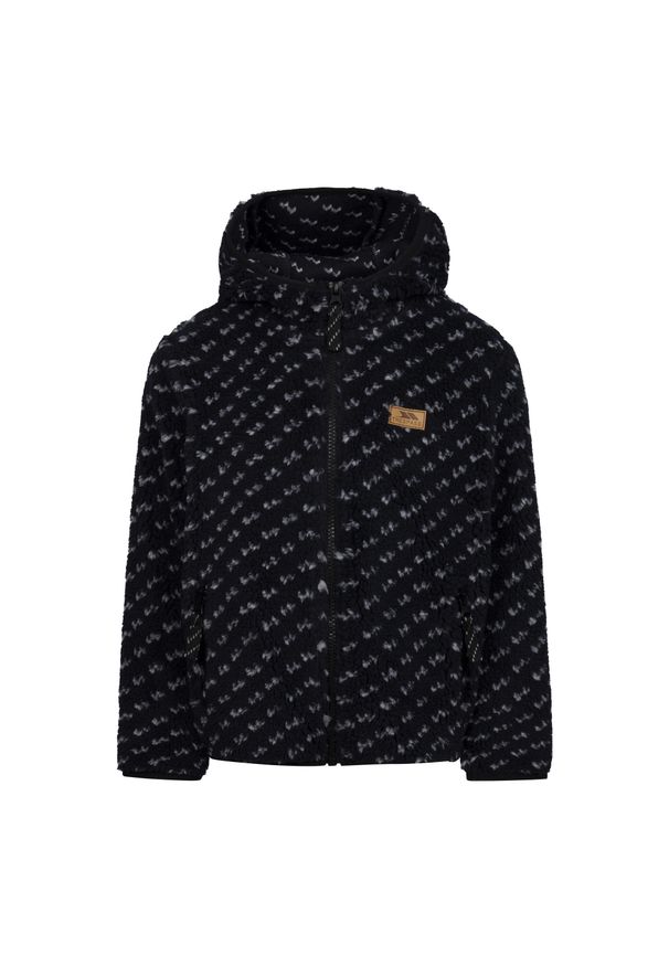 TRESPASS - Dziecięca/niemowlęca Bluza Z Kapturem Frax Full Zip. Typ kołnierza: kaptur. Kolor: czarny. Sezon: zima