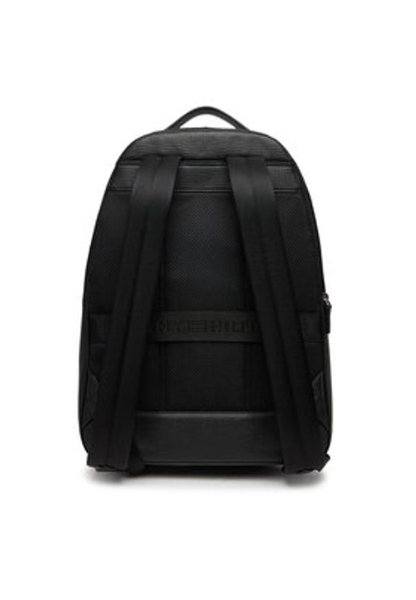 TOMMY HILFIGER - Tommy Hilfiger Plecak Th Business Leather Backpack AM0AM13641 Czarny. Kolor: czarny. Materiał: skóra