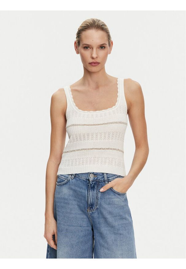 Pinko - PINKO Top 104736 A2FC Biały Regular Fit. Kolor: biały. Materiał: bawełna