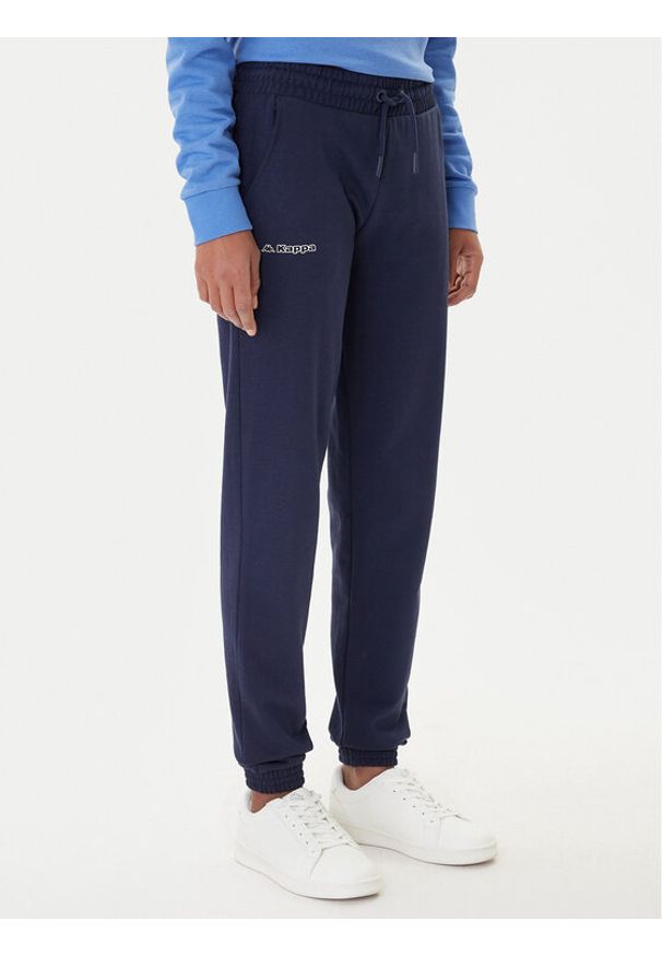 Kappa Spodnie dresowe Festa 331M34W Granatowy Regular Fit. Kolor: niebieski. Materiał: bawełna