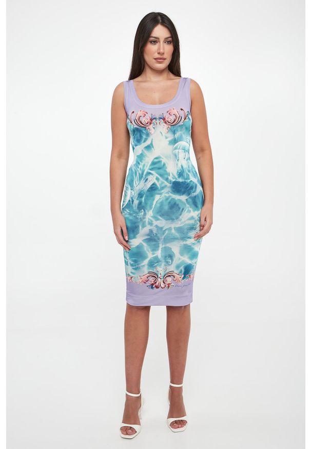 Versace Jeans Couture - Sukienka z nadrukiem VERSACE JEANS COUTURE. Wzór: nadruk